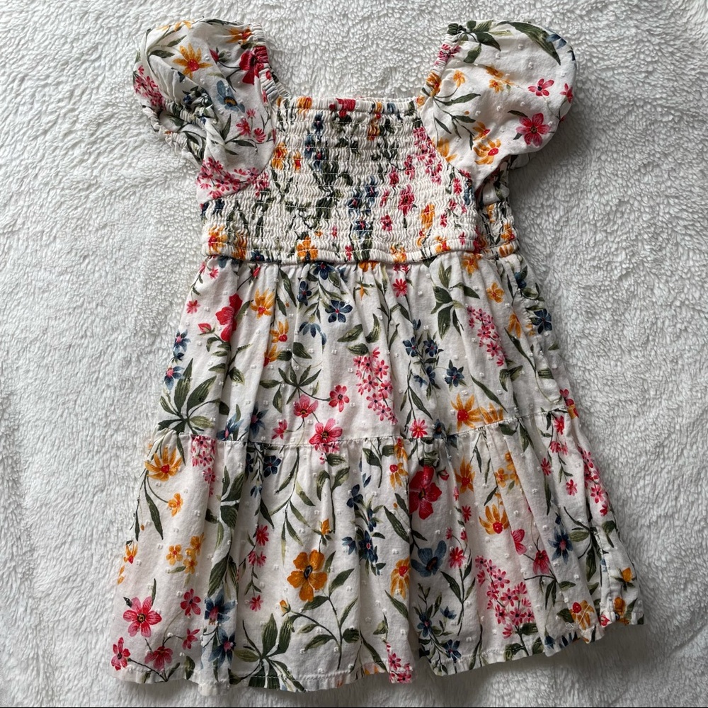 Floral print puff sleeve dress 18-24m
